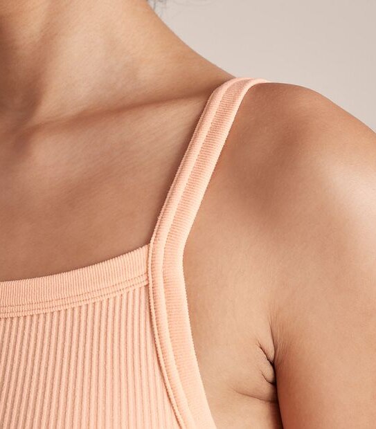 Lily Loves Ribbed Seamfree Square Neck Crop Top; Style: LCT50112