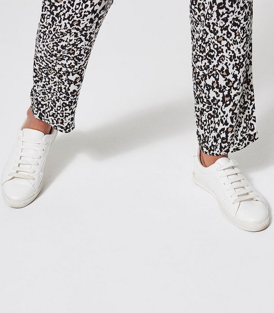 Pull On Tapered Pants - Leopard Print