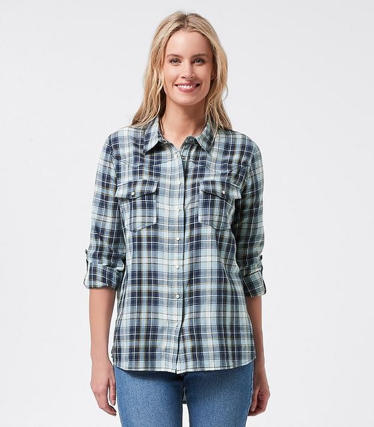 Lily Loves Western Shirt - Blue Check