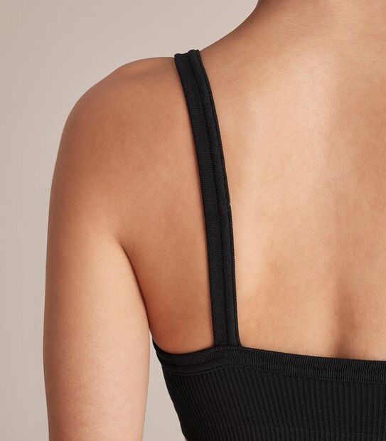 Lily Loves Ribbed Seamfree Square Neck Crop Top; Style: LCT50112