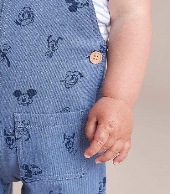 2 Piece Baby Disney Shortall and T-shirt Set