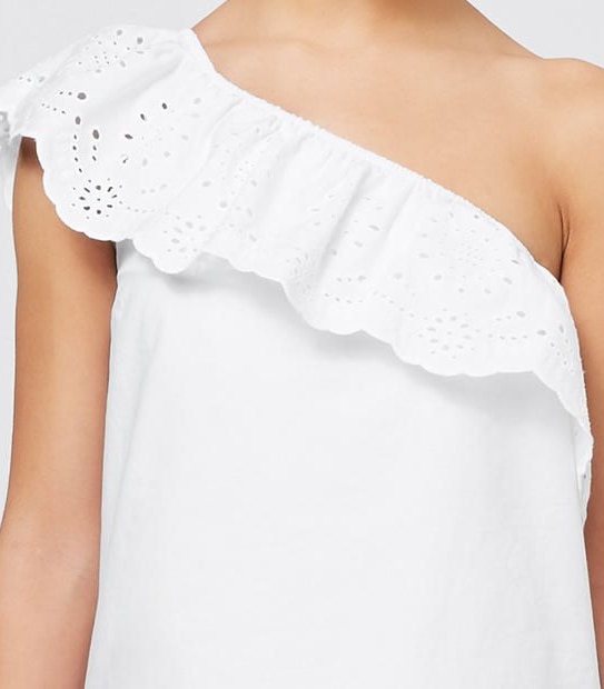 Dannii Minogue Petites One Shoulder Broiderie Dress