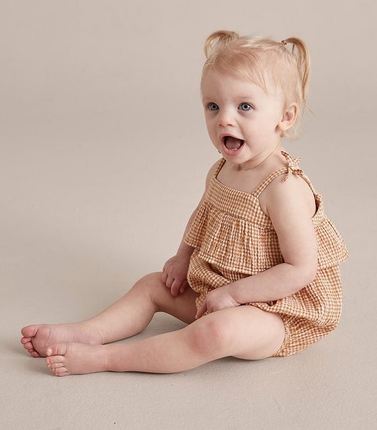 Gingham Baby Bodysuit 