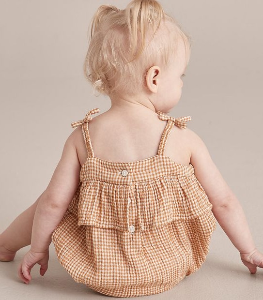 Gingham Baby Bodysuit 