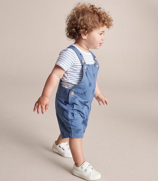 2 Piece Baby Disney Shortall and T-shirt Set