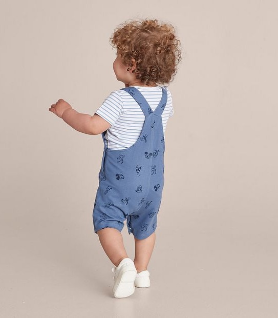 2 Piece Baby Disney Shortall and T-shirt Set