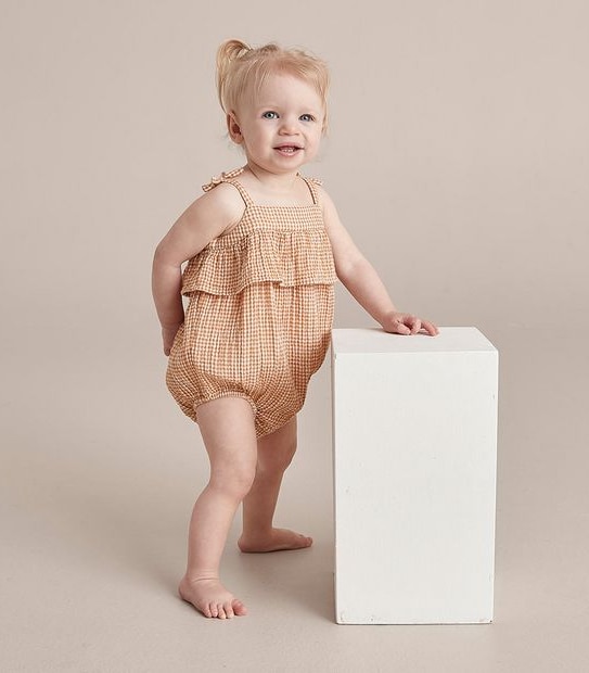 Gingham Baby Bodysuit 
