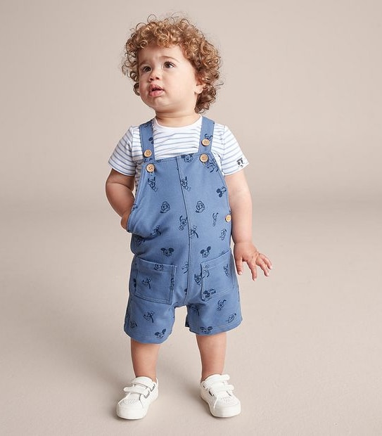 2 Piece Baby Disney Shortall and T-shirt Set