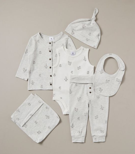5 Piece Baby Organic Cotton Gift Set