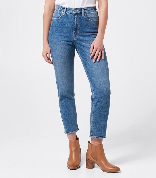 Lily Loves High Rise Mom Jeans - Mid Wash