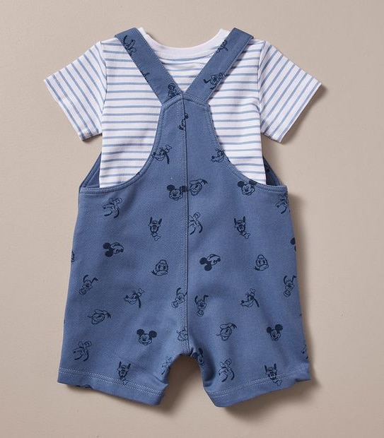 2 Piece Baby Disney Shortall and T-shirt Set