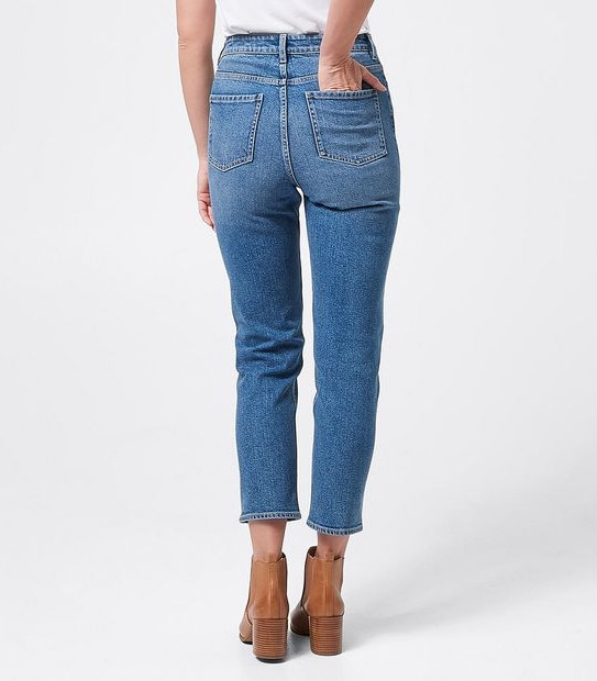 Lily Loves High Rise Mom Jeans - Mid Wash