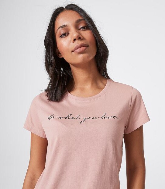 Lily Loves Printed Sleep T-Shirt - Pink Love