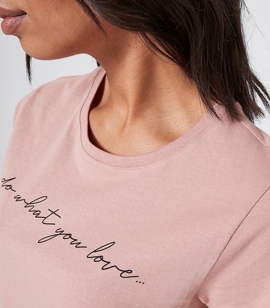 Lily Loves Printed Sleep T-Shirt - Pink Love