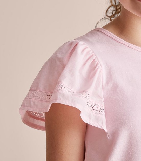 Lace Trim T-shirt