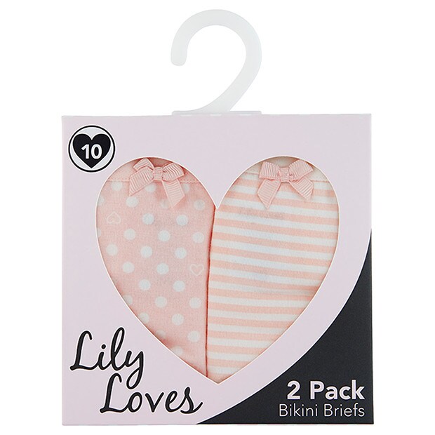 Lily Loves Parisienne 2 Pack Bikini Briefs Lily Loves Parisienne 2 Pack Bikini Briefs