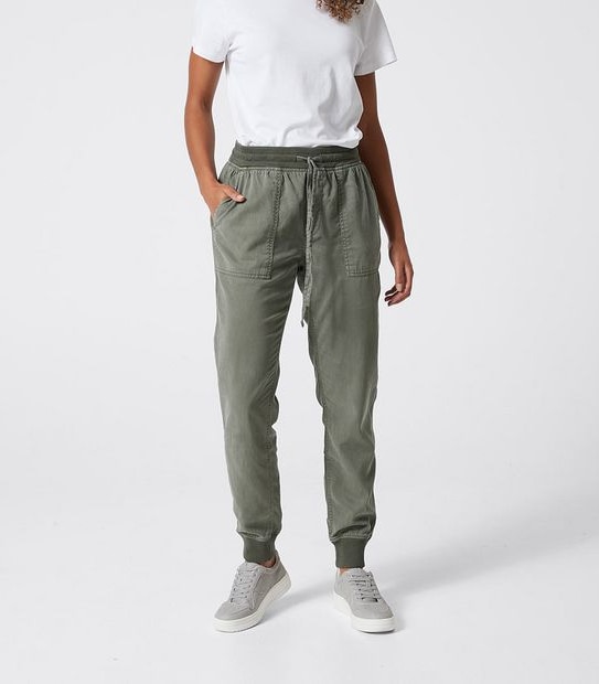 Rib Waist Jogger Pants