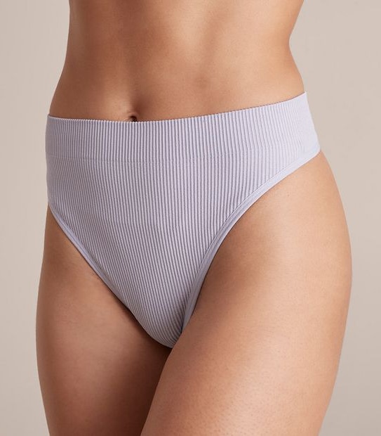 Lily Loves Ribbed Seamfree Hi-Waisted G-String Briefs; Style: LGS52387