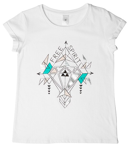 Short Sleeve Free Spirit Print T-shirt