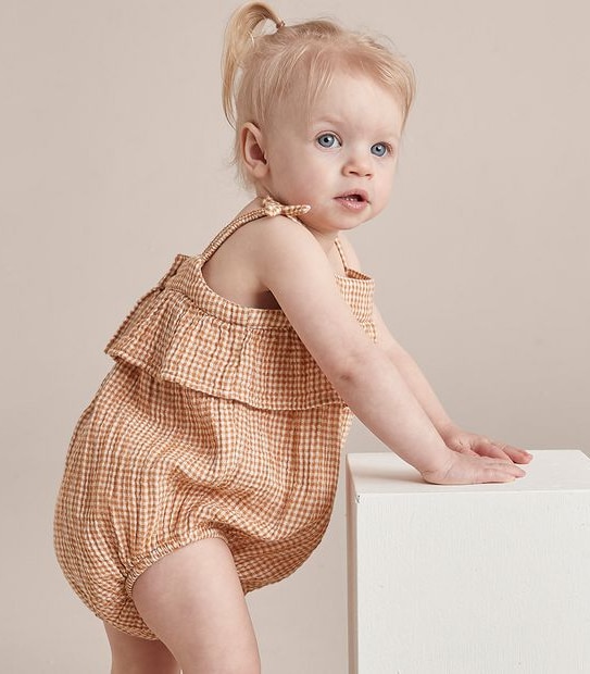 Gingham Baby Bodysuit 