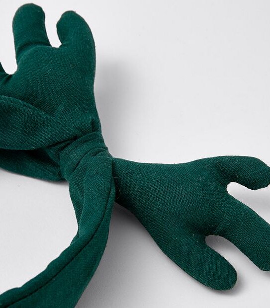 Linen Antlers Headband - Green