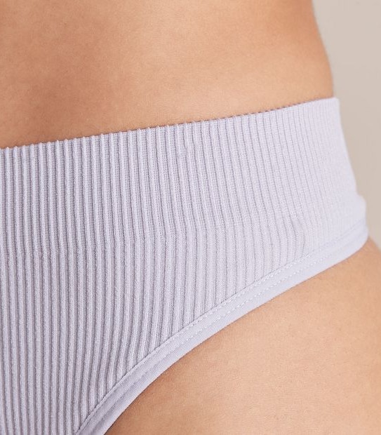 Lily Loves Ribbed Seamfree Hi-Waisted G-String Briefs; Style: LGS52387