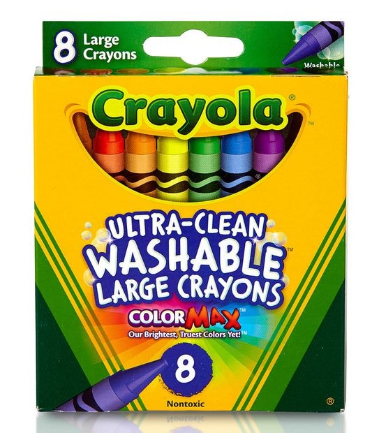 Crayola Large Washable 8 Pack Crayons