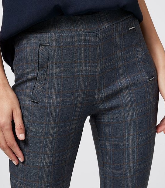 Preview Skinny Trouser Leggings - Grey/Blue Check