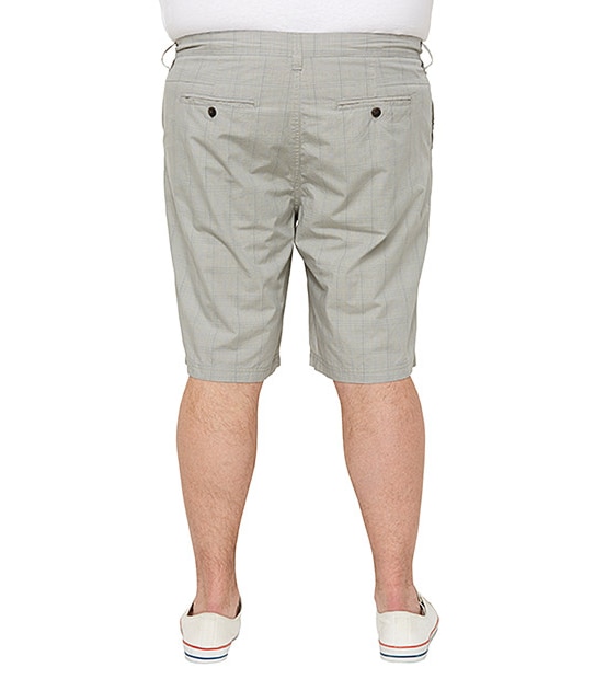 Men's Mr Big Classic Chino Shorts - Light Grey Check