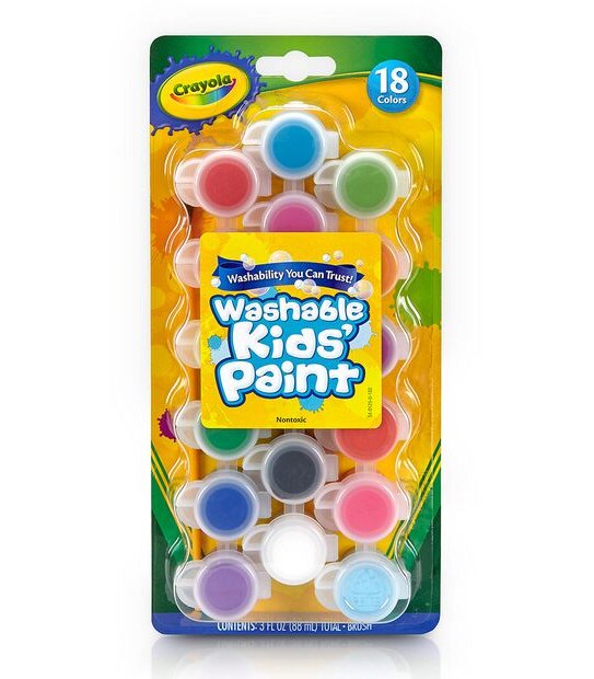 Crayola 18 Pack Kids Poster Paints with Brush
