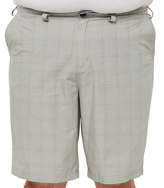 Men's Mr Big Classic Chino Shorts - Light Grey Check