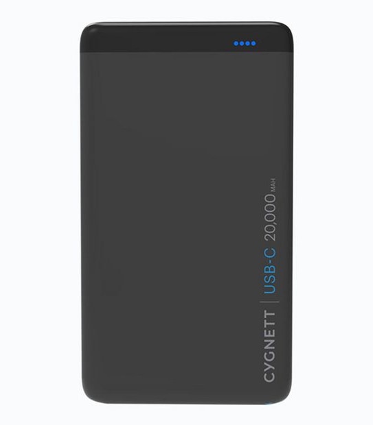 Cygnett Chargeup Pro 20K, 20,000mAh USB-C Portable Power Bank- Black