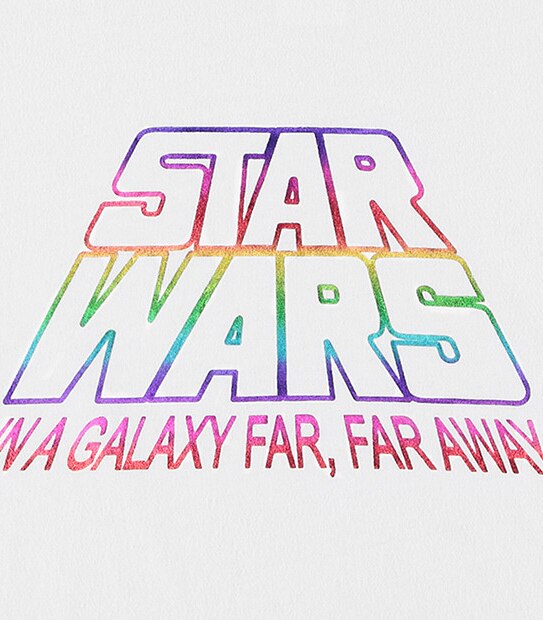 Star Wars Short Sleeve Text Print T-Shirt