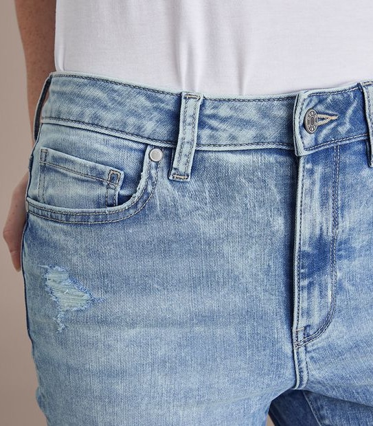 Sophie Skinny High Rise Ankle Length Distressed Jeans