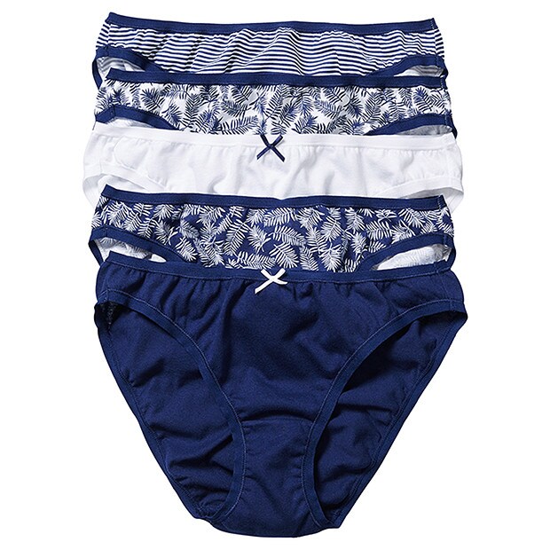 5 Pack Bikini Briefs - Navy Leaf 5 Pack Bikini Briefs - Navy Leaf