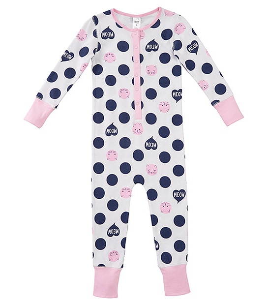 Girls' Meow Sleepsuit