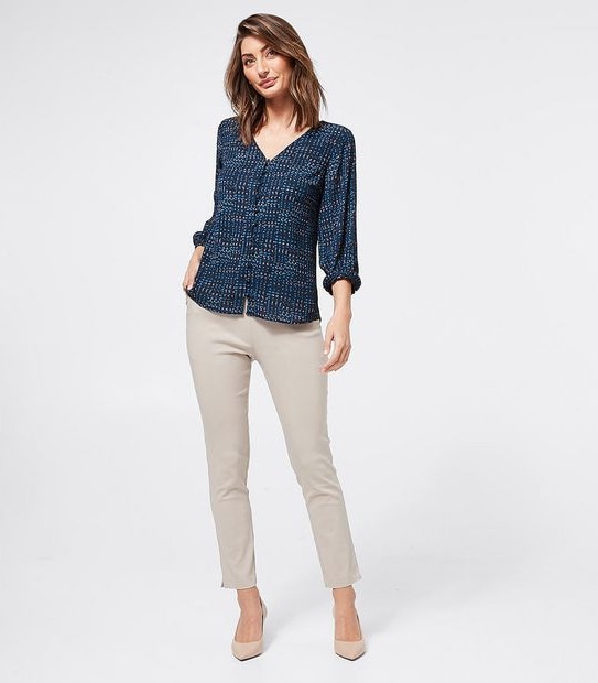Preview Button Front Shell Top - Blue Textured Spot