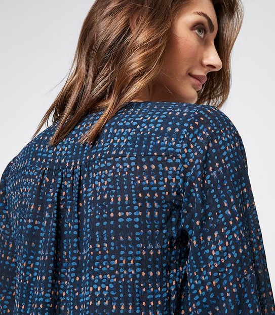 Preview Button Front Shell Top - Blue Textured Spot