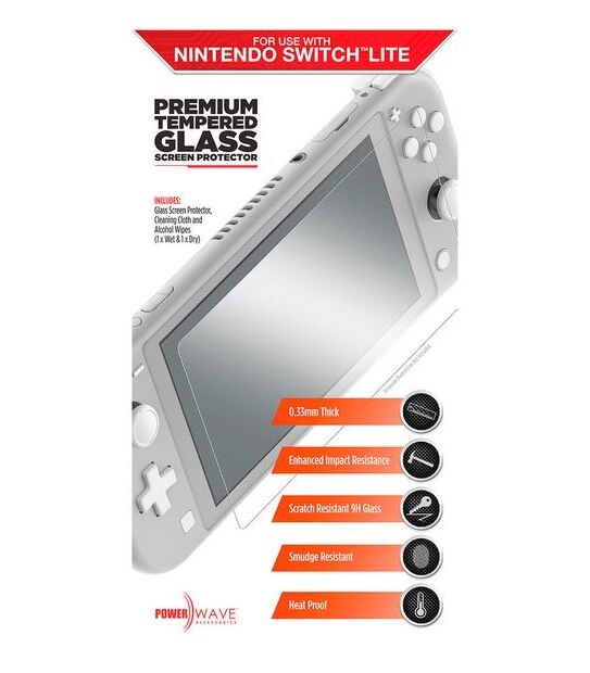 Powerwave Premium Tempered Glass Screen Protector for Nintendo Switch Lite