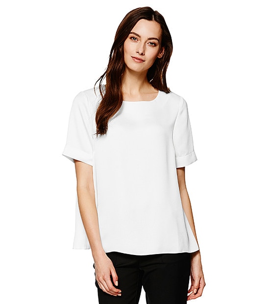 Cross Back Top - White