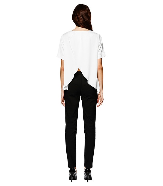Cross Back Top - White
