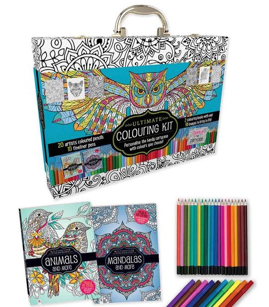 Ultimate Colouring Carrycase: Mandalas & Animals
