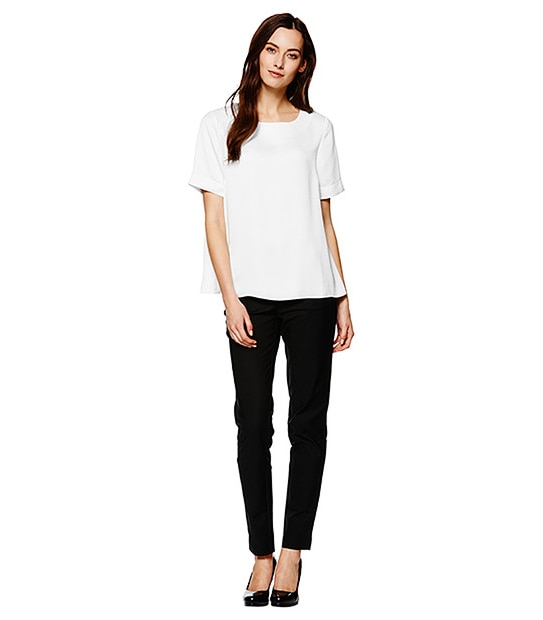 Cross Back Top - White