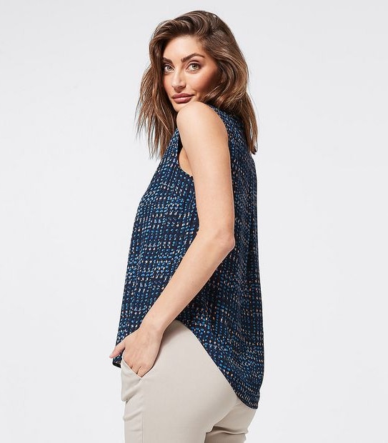 Preview Sonia Relaxed Blouse - Blue Textured Spot