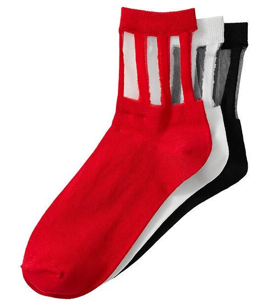 3 Pack Quarter Crew Sheer Socks