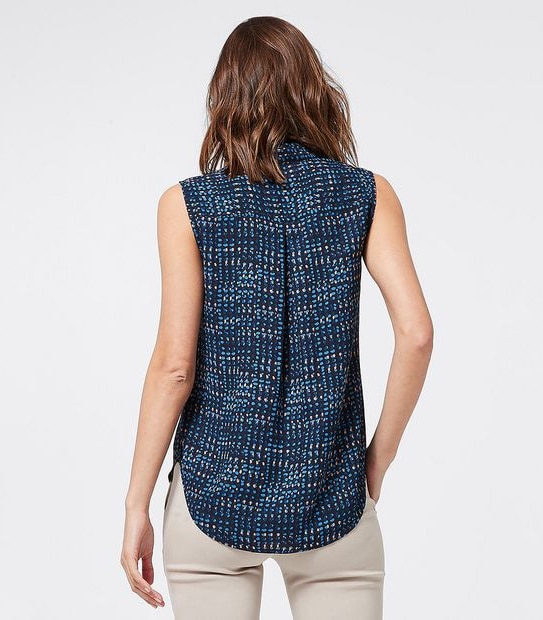 Preview Sonia Relaxed Blouse - Blue Textured Spot