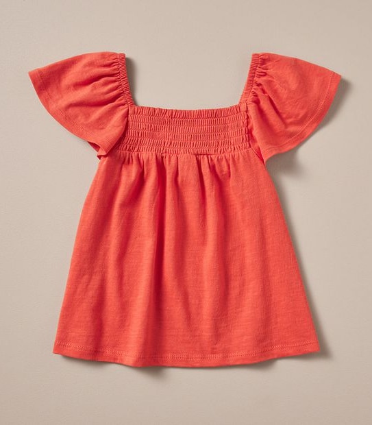 SE252934_03 FRILL SLEEVE SHIRRED NECK TANK RED