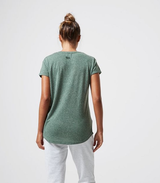 Lonsdale London Earby Core Linen Blend Heritage T-Shirt - Olive Green