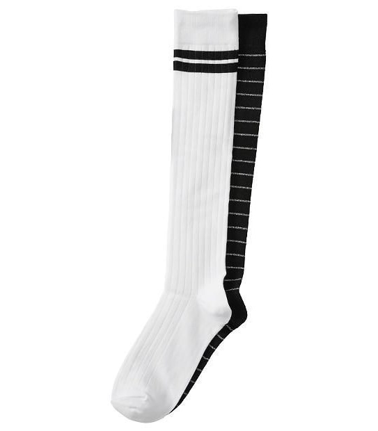 2 Pack Fine Knit Knee High Socks 
