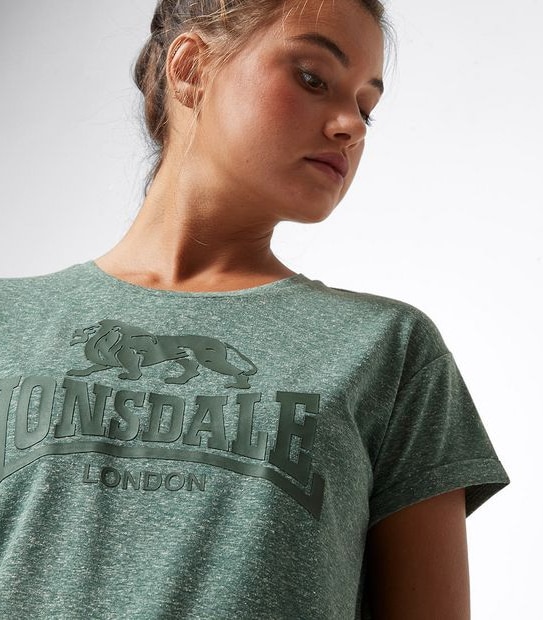 Lonsdale London Earby Core Linen Blend Heritage T-Shirt - Olive Green